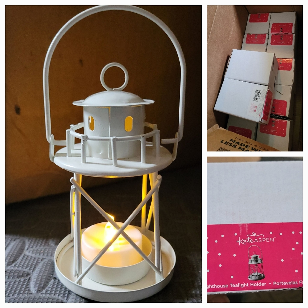 Kate Aspen lighthouse tea light holders